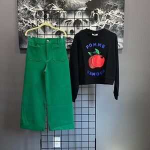 Colette cropped pants with sweatshirt